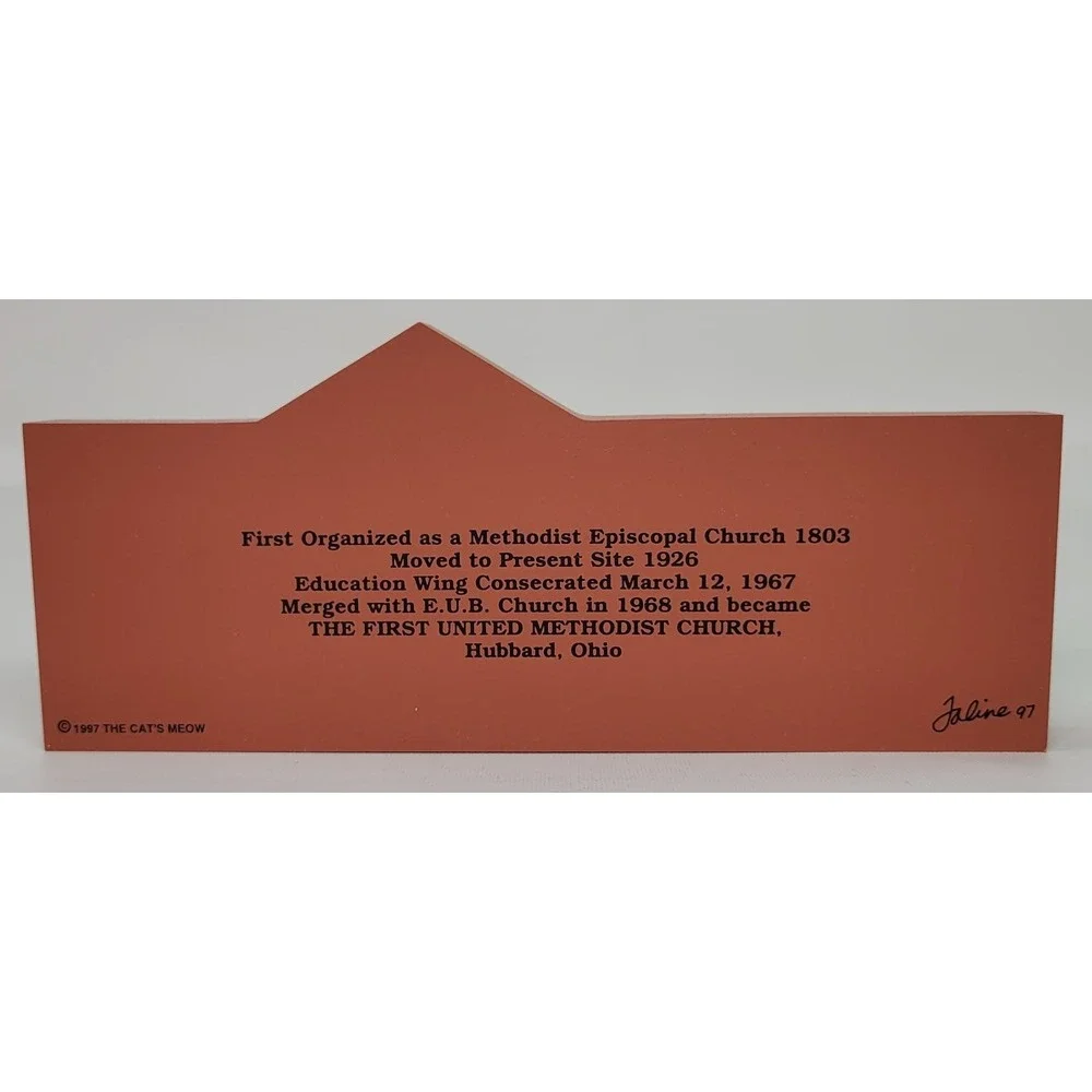 Cat's‎ Meow First Methodist Episcopal Church House Collectible 1997 Hand-Painted
